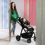 LIONELO BIANKA Kinderwagen 3 in 1 bis 22 kg Babywanne Autositz, Zusammenlegbar, Reise-System, Einstellung der Rückenlehne, Räder 360 Stoßdämpfer, Verdeck XXL