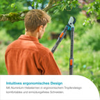 Gardena TeleCut Pro L, Teleskop-Astschere für frisches Holz bis 50 mm, verlängerbar bis 900 mm, präzisionsgeschliffene Klingen, PowerCoating für saubere Schnitte (12041-88)