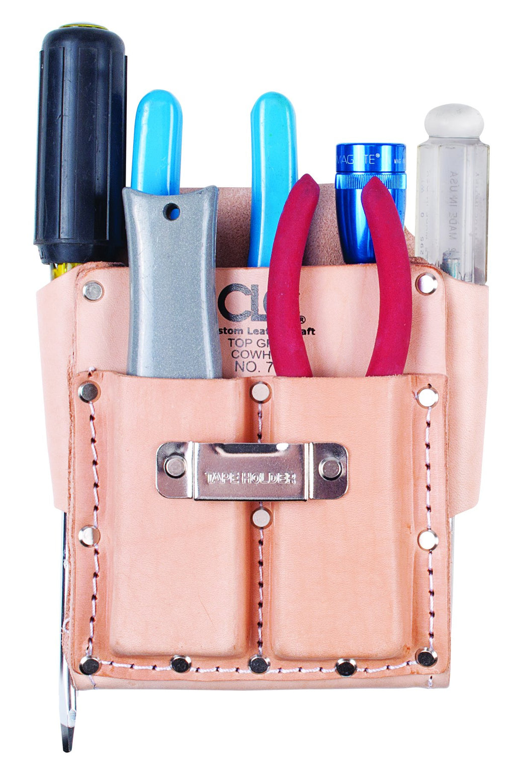 CLC Custom Leathercraft 700 Werkzeugtasche, robust, 5 Taschen, Hellbraun