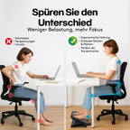 ACROPAQ Fußstütze Schreibtisch - Fußstütze mit 3 verstellbaren Höhen, Massagefunktion, neigbar von -30° bis +30° für maximalen Komfort - Fusshocker, Stehmatte schreibtisch, Fußbank