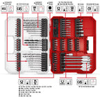 Original Einhell XL-CASE 95-tlg. Bit- und Bohrer-Set (Bits, diverse Bohrer, Schnellwechselbithalter, Steckschlüssel, Senker, Bohrstopper, Stiftschlüssel inkl. Aufbewahrungsbox)