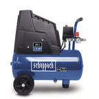 Scheppach Kompressor HC25o (1100W, 24 L,8 bar, Ansaugleistung 165 l/min, Druckminderer, ölfrei) - inkl. 13-teiligem Druckluft-Werkzeug-Set + 5 m Spiralschlauch