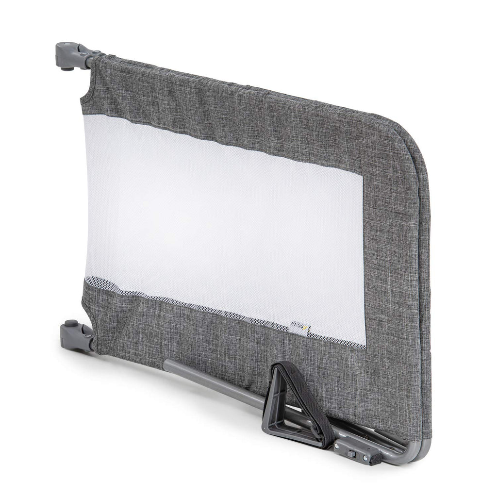 hauck Bettschuztgitter Sleep N Safe Plus XL für Kinder 18 Monate bis 5 Jahre, Großer Rausfallschutz Bett für Elternbett 150 x 50 x 44 cm, Faltbar, Tragbar, Bettgitter für Kleinkinder (Melange Grey)