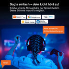 OSRAM Matter over Wifi Floor Corner LED Stehleuchte 2000mm, 20W, RGBW, 2700-6500K, WiFi, Fernbedienung, Schwarz, Ambientlicht