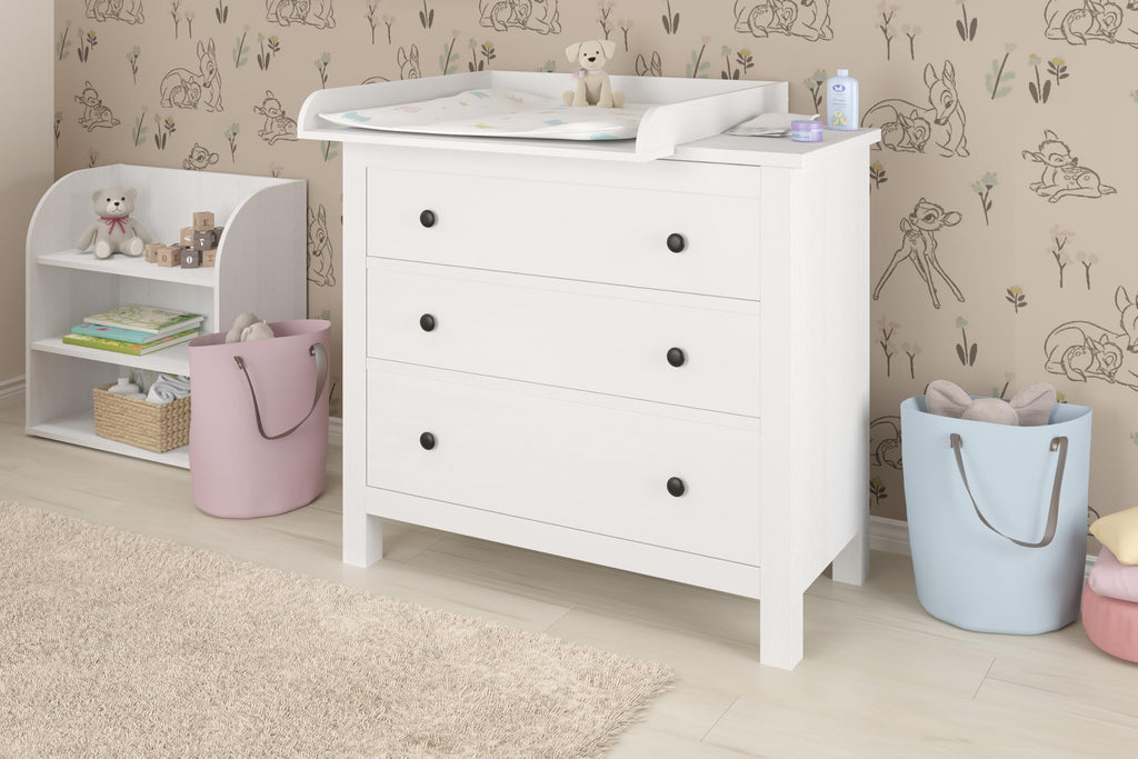 Shefa Kids Wickelaufsatz 800 - Universeller Wickeltischaufsatz für Ikea Kommoden MALM, HEMNES und NORDLI, Weiß
