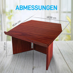 Pyle Rednerpult, Klappbares Tischpodium, Leseständer für Klassen, Lehrer, Redner, Vorlesungen, Ideal für Laptops, Bücher und Lehrmaterialien, 68x39x35cm, Braun, Wood
