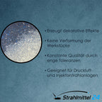 25 KG GLASPERLEN STRAHLMASTER STRAHLMITTEL 90-150 µm STRAHLGUT GLASPERLEN SANDSTRAHLEN MICROGLASPERLEN