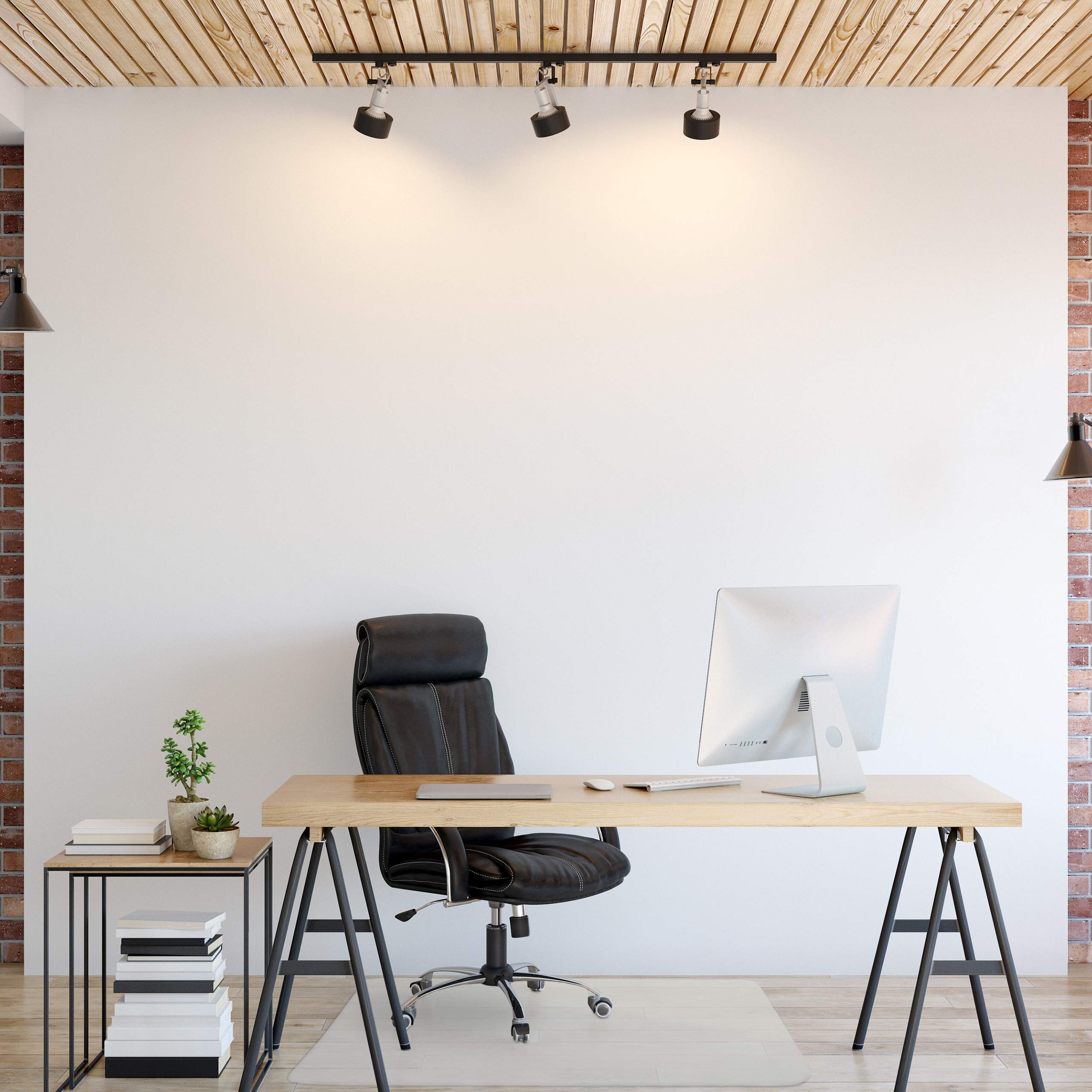 Relaxdays Bodenschutzmatte Bürostuhl, 120x120 cm, PVC Bodenunterlage Laminat, Parkett, Fliesen, rutschfest, transparent