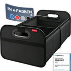 HELDENWERK Kofferraumtasche faltbar mit Anti-Rutsch-Klett - Kofferraum-Organizer, Auto Faltbox, Einkaufstasche - verstärkt und stabil