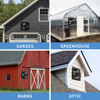 Aygrochy 350mm zu und abluftventilator, Industrie Wandventilator 1850m³/h, Belüftung und Kühlung für Gewächshäuser, Garagen Loft und Küche.