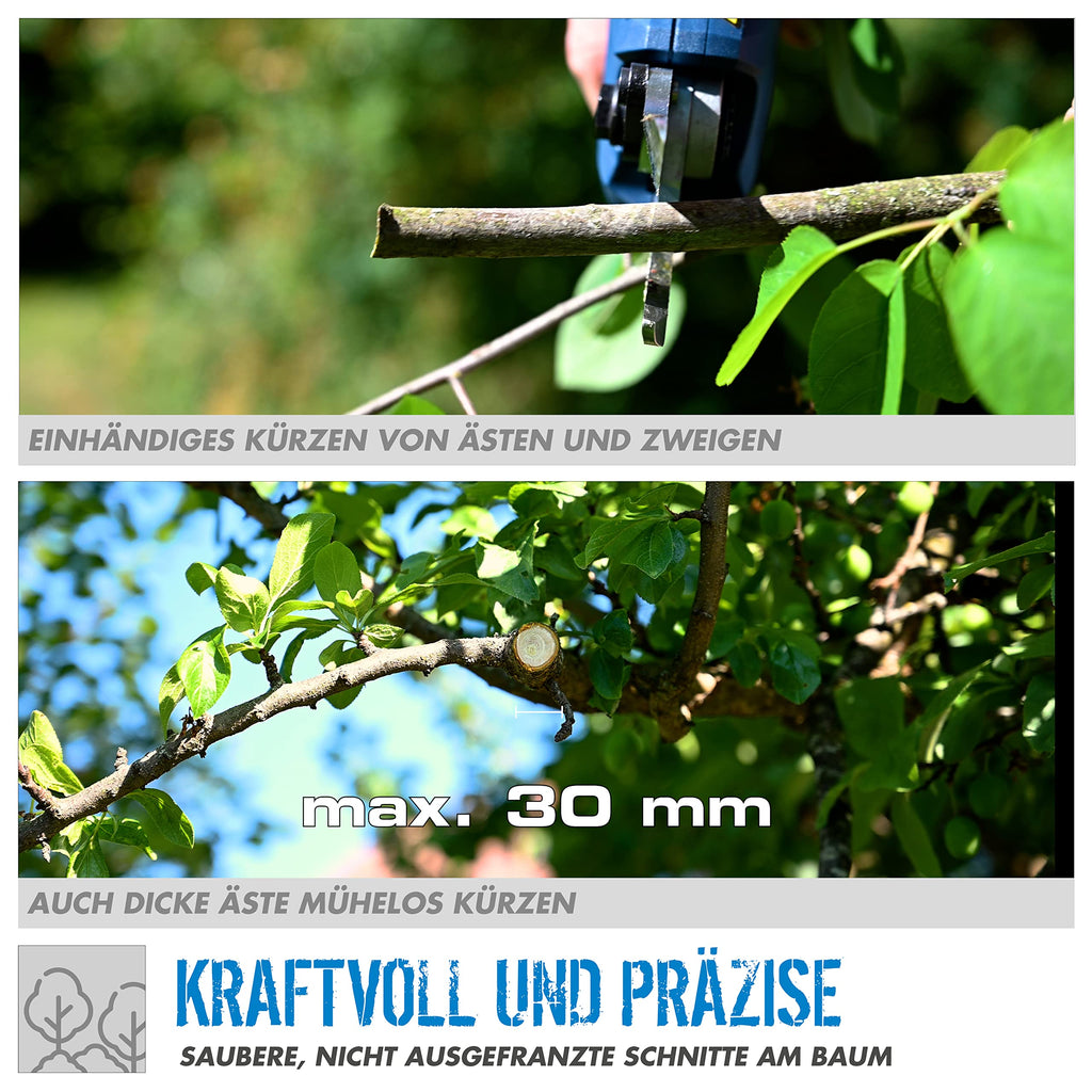 Güde Akku Astschere ASC 18-0 (Easy-Energy-Exchange Brushless Series, Lithium Ionen, 18 V, bis 30 mm Aststärke, hochwertige Bypass-Klingen, Sicherheitsschalter, ohne Akku und Ladegerät)