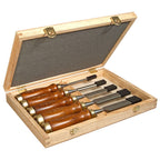 Stanley Bailey Stechbeitel Set 5-teilig (6/10/15/20/25 mm Beitelbreite, gehärteter Stahl, Kunststoffkappe) 2-16-217