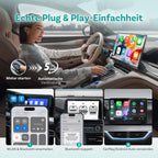 OTTOCAST (2026 Neu) 2-in-1 Wireless CarPlay & Android Auto Adapter, Mini Pico mit EIN-Knopf-Trennung, WiFi 6, Bluetooth 5.4, Plug & Play für Fahrzeuge mit werkseitigem CarPlay/Android Auto