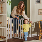 Kinderkraft Lock&GO Treppenschutzgitter Ohne Bohren, Türschutzgitter, Kinderschutzgitter, von 75 bis 103 cm, 90 Grad öffnen, doppelte Verriegelung, Schwarz