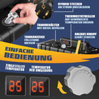 MASKO® Heizkanone 30kW Diesel Bautrockner Bauheizer Heißluftgenerator Heizgebläse 38L Tank mit Thermostat Ölheizer Luftstrom 750m³/h/Stunde Ölbeheizung Heizlüfter Heizstrahler Schwarz
