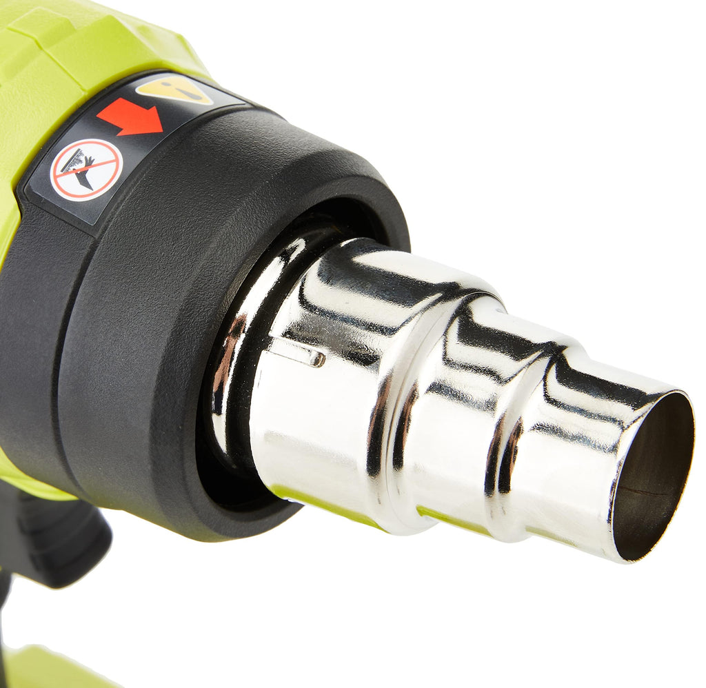 RYOBI 18 V ONE+ Akku-Heißluftgebläse R18HG-0 (Luftstrom 170l/min, Hitzegrad bis 470°, LED-Beleuchtung, mit Zwei Düsen, ohne Akku)