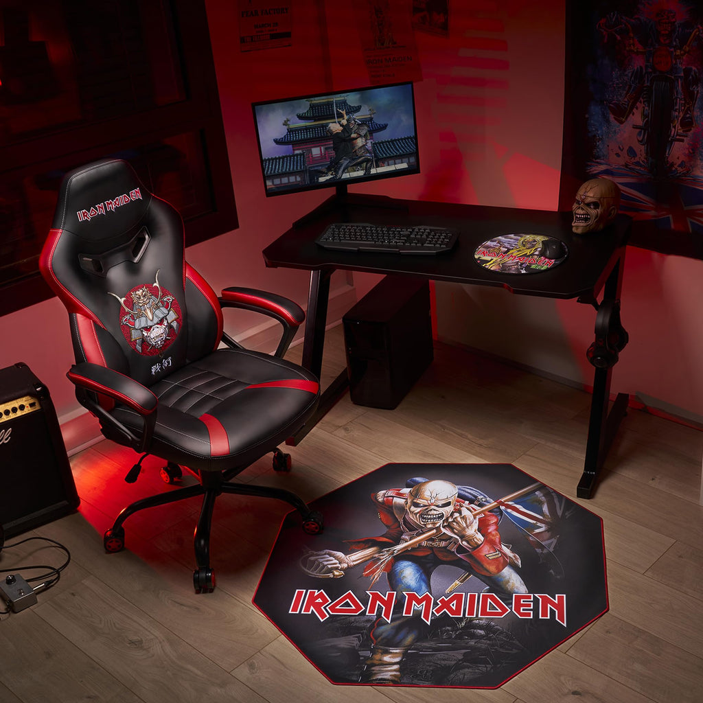 SUBSONIC Iron Maiden - Gaming-Stuhl - Bürostuhl - Schwarz - Größe S/M