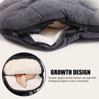 Universal Fusssack Winter Baby Kinderwagen, Baby Fußsack Kinderwagen Winter, Fußsack Buggy, Kinder Winterfußsack, Babyfußsack für Kinderwagen Sportsitz Babyschale, Verdicktes Design, Dunkelgrau