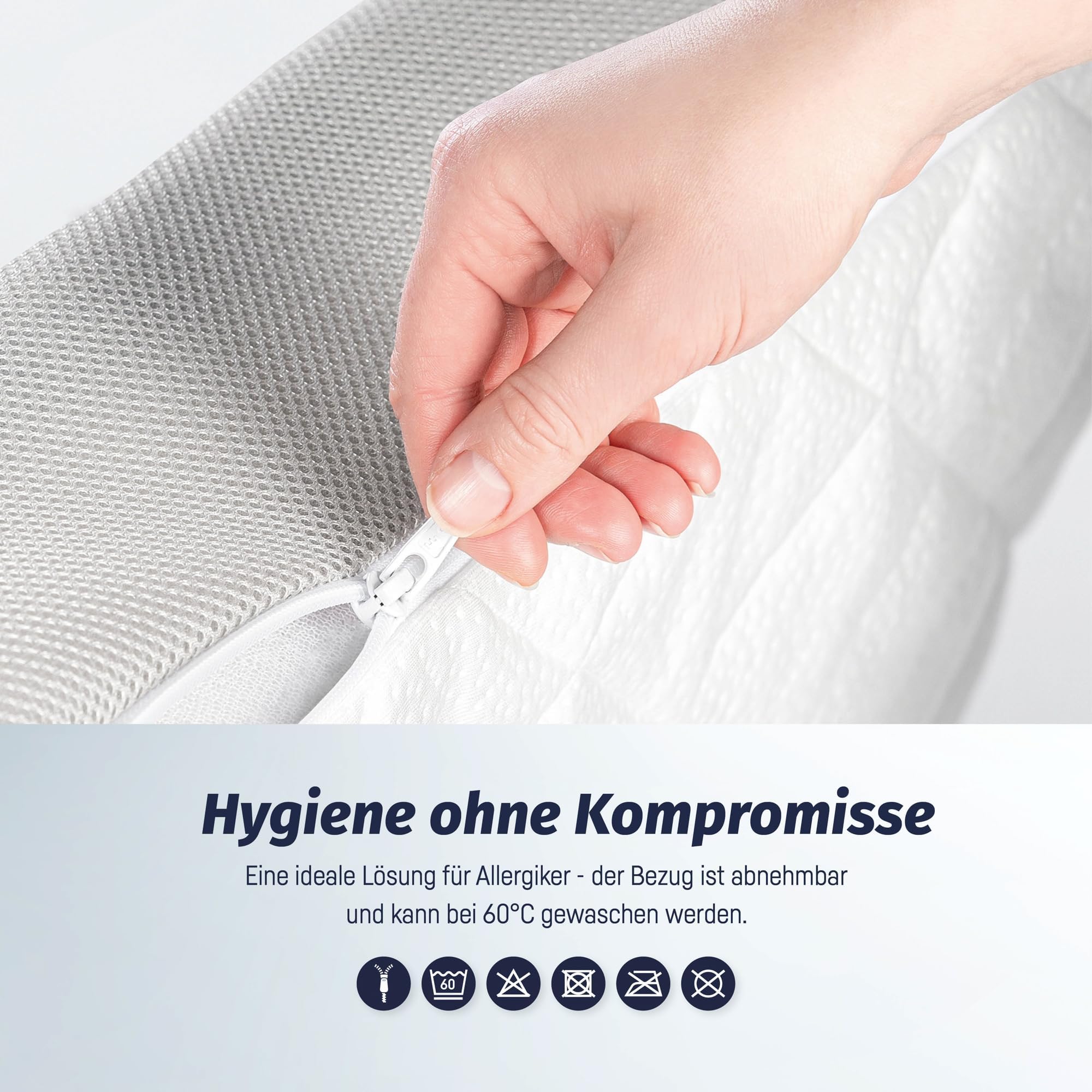 Julius Zöllner Babymatratze Dr. Lübbe Air Premium, TÜV zertifiziert, Standard 100 by OEKO-TEX, 70x140 cm (1er Pack), Weiß