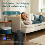 LEVOIT Luftreiniger mit HEPA Luftfilter, CADR 258m³/h für 54㎡ Raucherzimmer, gegen 99,97 Prozent Schimmel Staub Pollen Tierhaare, Air Purifier mit Luftqualitäts-Feedback und Auto-Modus, Schlafmodus