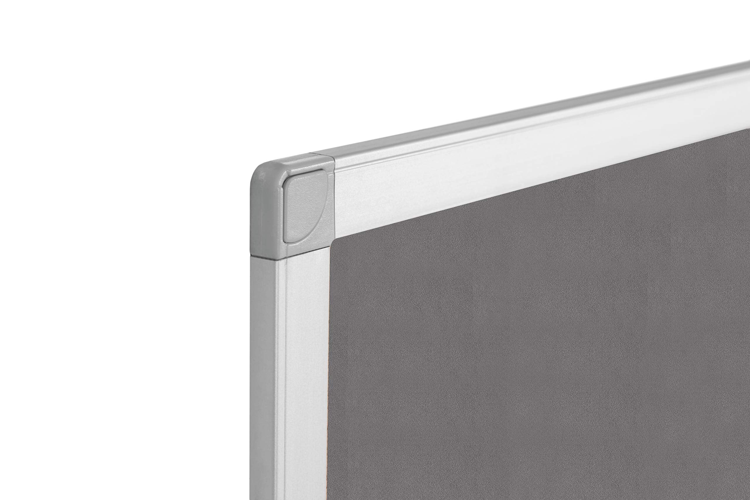 BoardsPlus - Pinnwand - 90 x 60 cm - Grauem Filztafel mit Aluminiumrahmen
