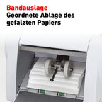 Professionelle Falzmaschine IDEAL 8306 mit Vier Falzarten, 60 bis 115 g/m² Papier, 115 Blatt/Minute, 7.000 Blatt/Stunde