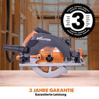 Evolution Handkreissäge R185CCSX Kreissäge Tauchsäge 1600W Inkl. Ø 185 mm HM-Sägeblatt Multi-Material-Schneiden Holz, Aluminium, Stahl, Kunststoff | Mit 3-teiliger 1020mm Mini-Schiene Führungsschiene