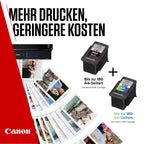 Canon Tinte & Papier Multipack - PG-540/CL-541 Original Drucker Tintenpatronen 2er-Pack (1 x Schwarz, 1 x Farbe druckerpatronen) & 4x6 Fotopapier (50 x Blatt) Für PIXMA TS5150, TS5151, MG3650s, MG4250