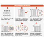 hauck Open N Stop 2, Schwarz - Kinderschutzgitter Hundegitter, Verstellbare Breite 75-80 cm, 77 cm Hoch, Beidseitige Einhand Öffnung, ohne Bohren, für Innen