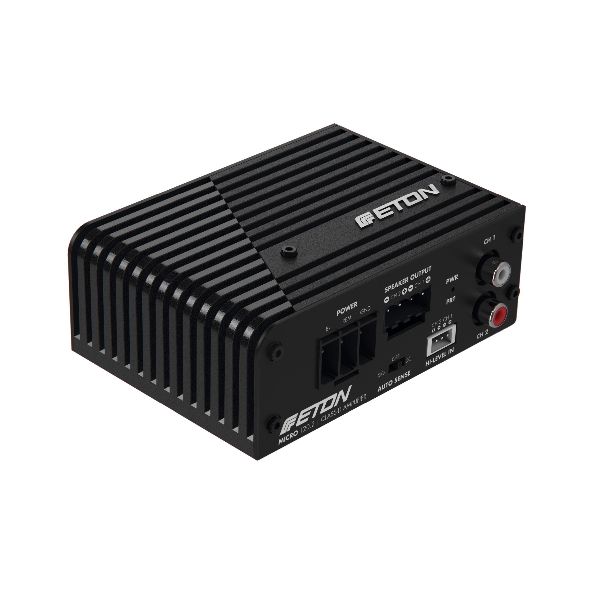 ETON MICRO 120.2: sehr kompakte 2-Kanal Endstufe, Class-D Digital Verstärker, perfekt auch für Reisemobile