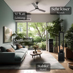 Zilan Turmventilator sehr leise mit Kühlung Standventilator mit Fernbedienung energiesparend oszillierend - Säulenventilator Aircooler Luftkühler Bodenventilator Tower Fan 12 Stufen (Venom Black)