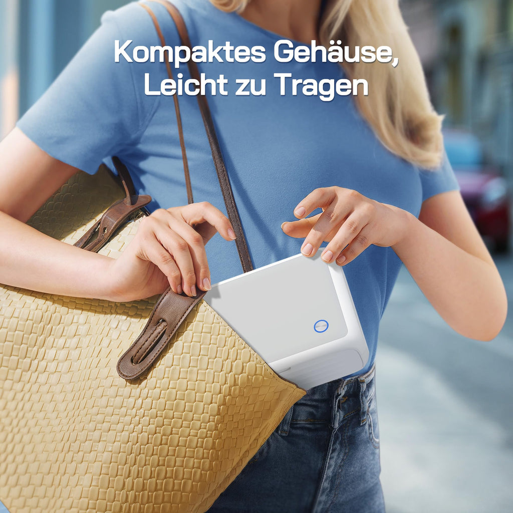 WOLFANG Fotodrucker, Sofortbilddrucker mit 54 Blatt (4 x 6 Zoll), unterstützt WLAN-Verbindung, kreative Fotobearbeitungs-Apps, für iOS/Android-Smartphone