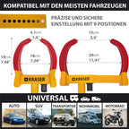 KRASER WA820 Hohe Sicherheit Radkralle Wohnwagen, Testsieger Parkkralle mit Anti-Bohrschloss Wegfahrsperre, Reifenkralle, Diebstahlsicherung Universal für Auto PKW Wohnmobile Anhänger Motorrad