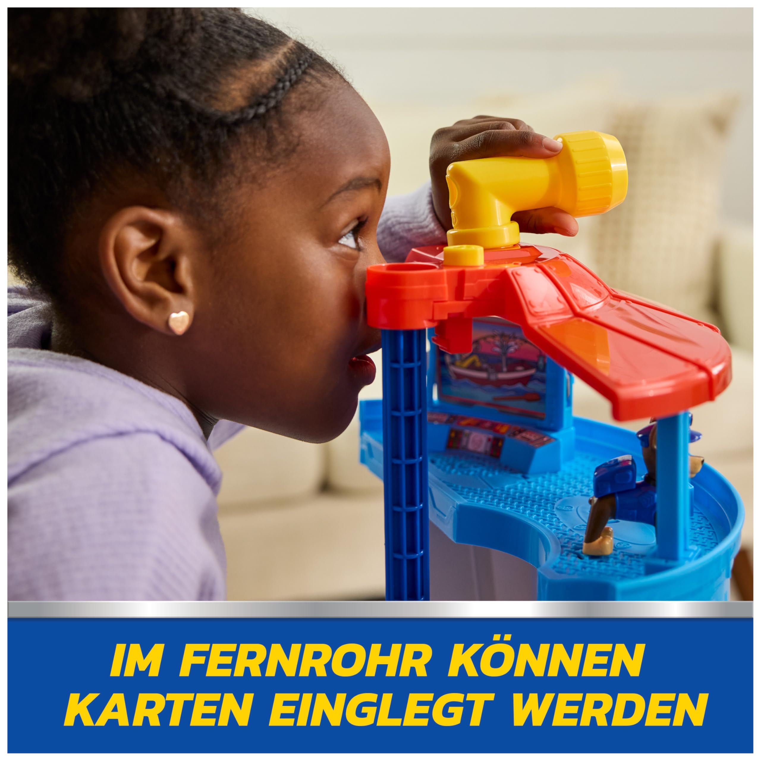 PAW PATROL - Lookout Tower (2025), über 50 cm hoch, Hauptquartier Spielset mit 1 Basis Polizei-Fahrzeug, 2 Chase Figuren und Zubehör, geeignet für Kinder ab 3 Jahren