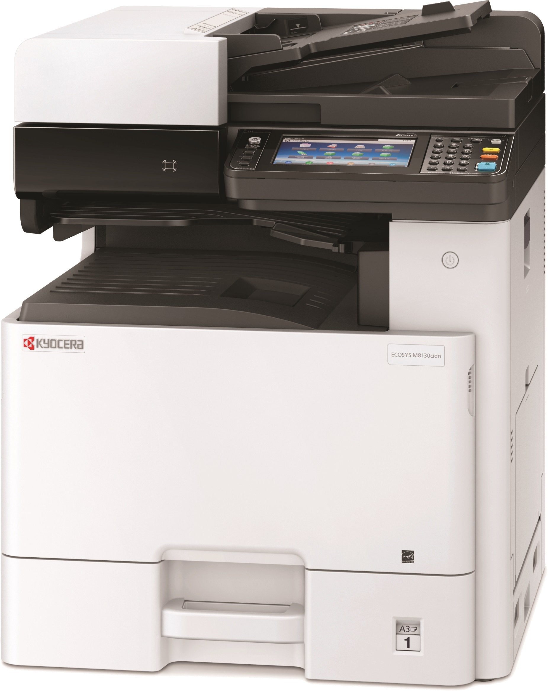 Kyocera Ecosys M8130cidn Farblaserdrucker Multifunktionsgerät mit Touchpanel: Drucker Scanner Kopierer, 30 Seiten pro Minute. Din A3 Drucker Inkl. Mobile-Print-Unterstützung.