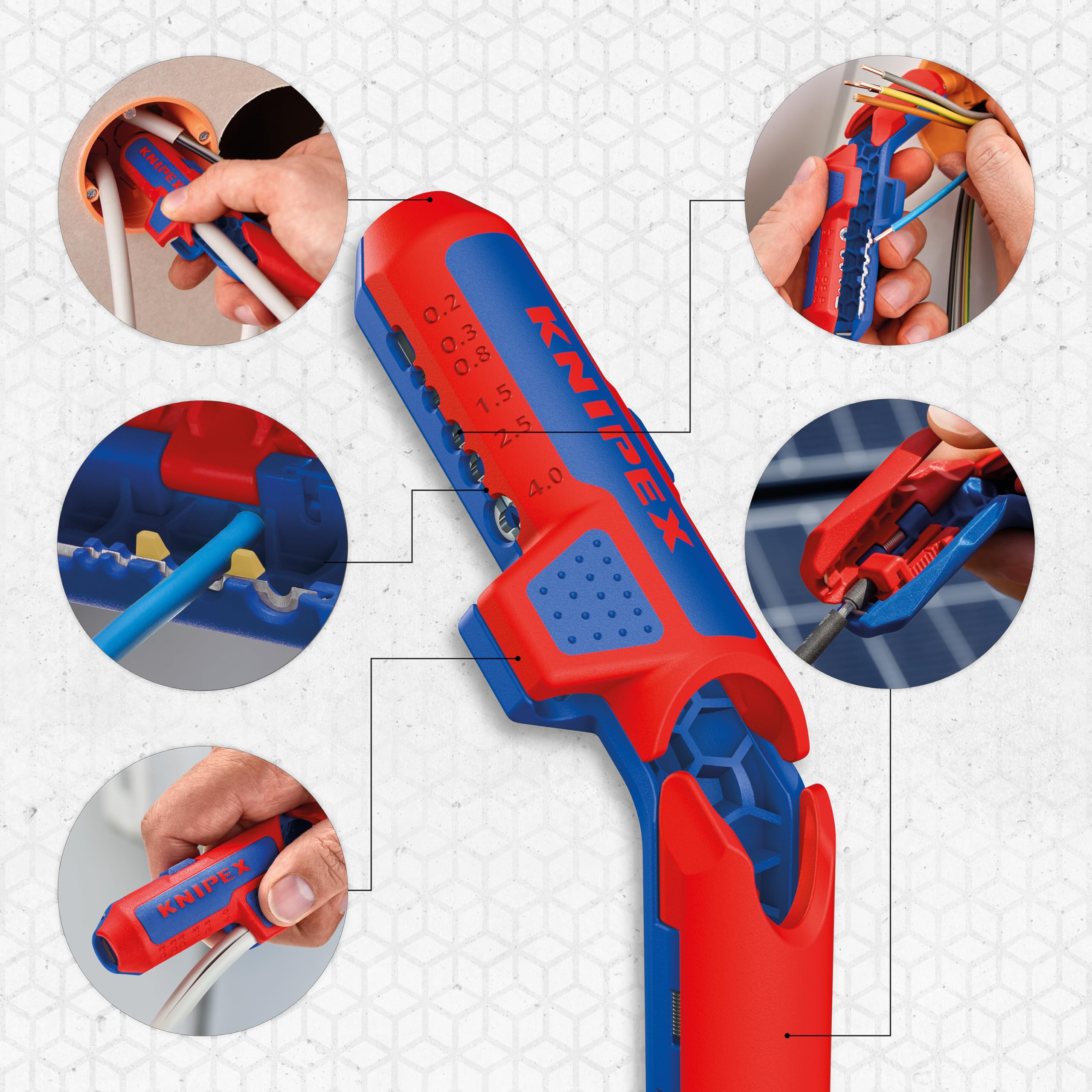 KNIPEX ErgoStrip PV Abmantelungswerkzeug 135 mm, 16 95 03 SB