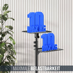 RICOO Beamer Ständer Stativ mit Rollen Höhenverstellbar CZ0800 Ständer für Projektoren Beamerständer Standfuß bis 10 Kg je Ablage Regal Laptoptisch Mobile Notebook Halterung Stand