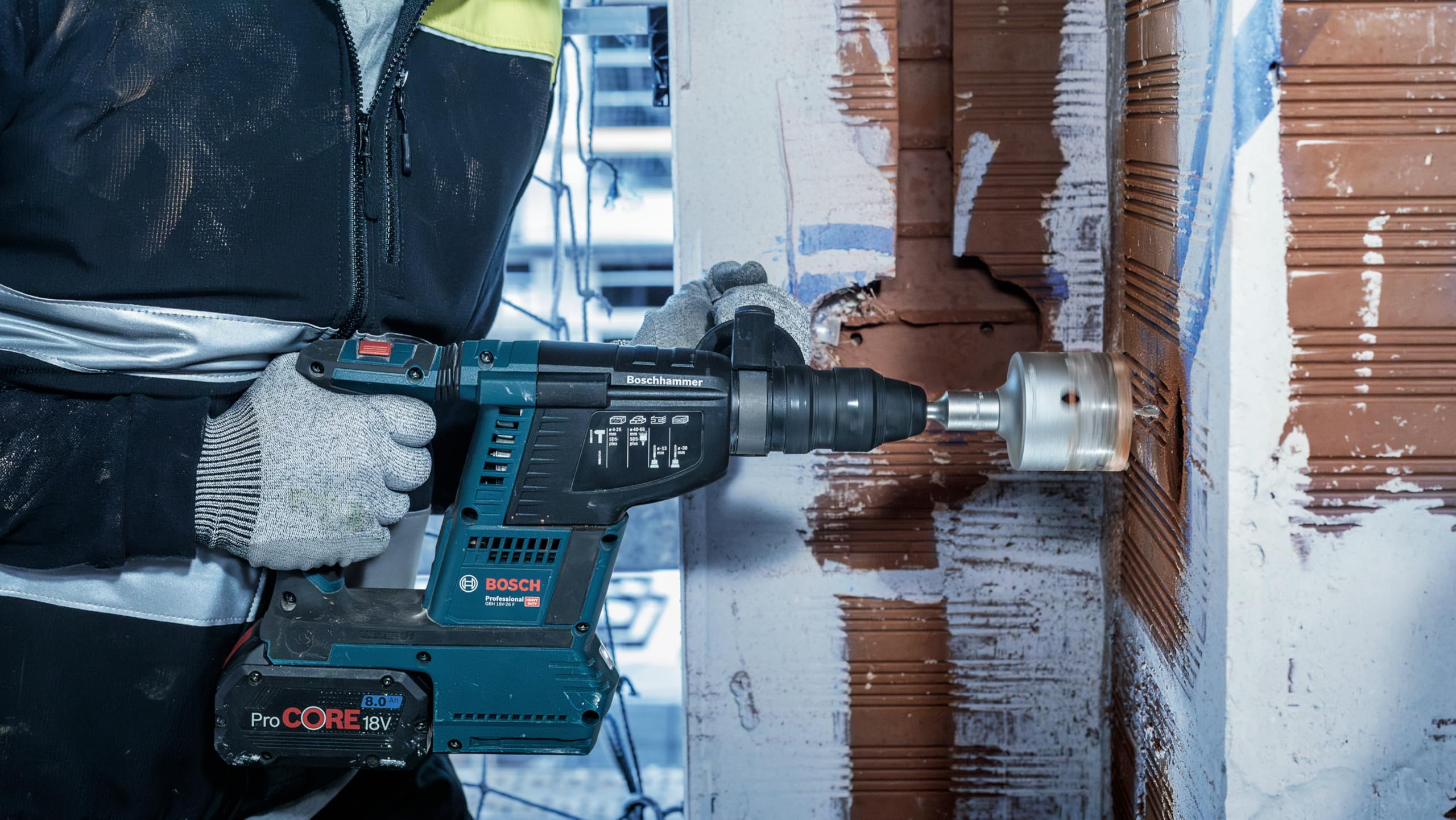 Bosch 3x PRO SDS plus-5 Core Cutter-Set (für Beton, Kalk- und Sandsteine, Ø 68 mm, Professional Zubehör Bohrhammer)