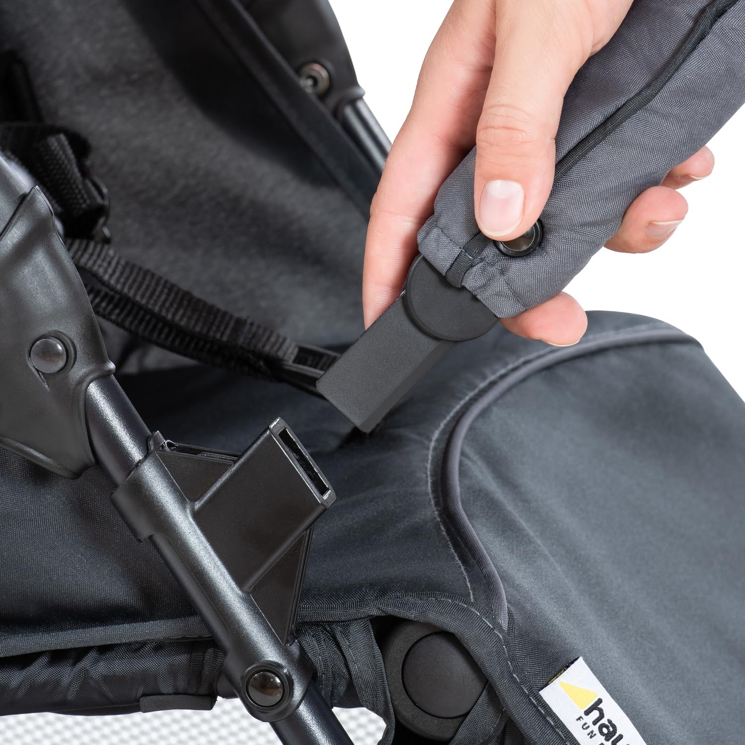 hauck Buggy Sport, Charcoal/Stone - Federleichter Reisebuggy 5,9 kg - mit Liegefunktion für Kinder ab Geburt bis 15 kg - Klein Zusammenklappbar, Großer Einkaufskorb bis 3 kg