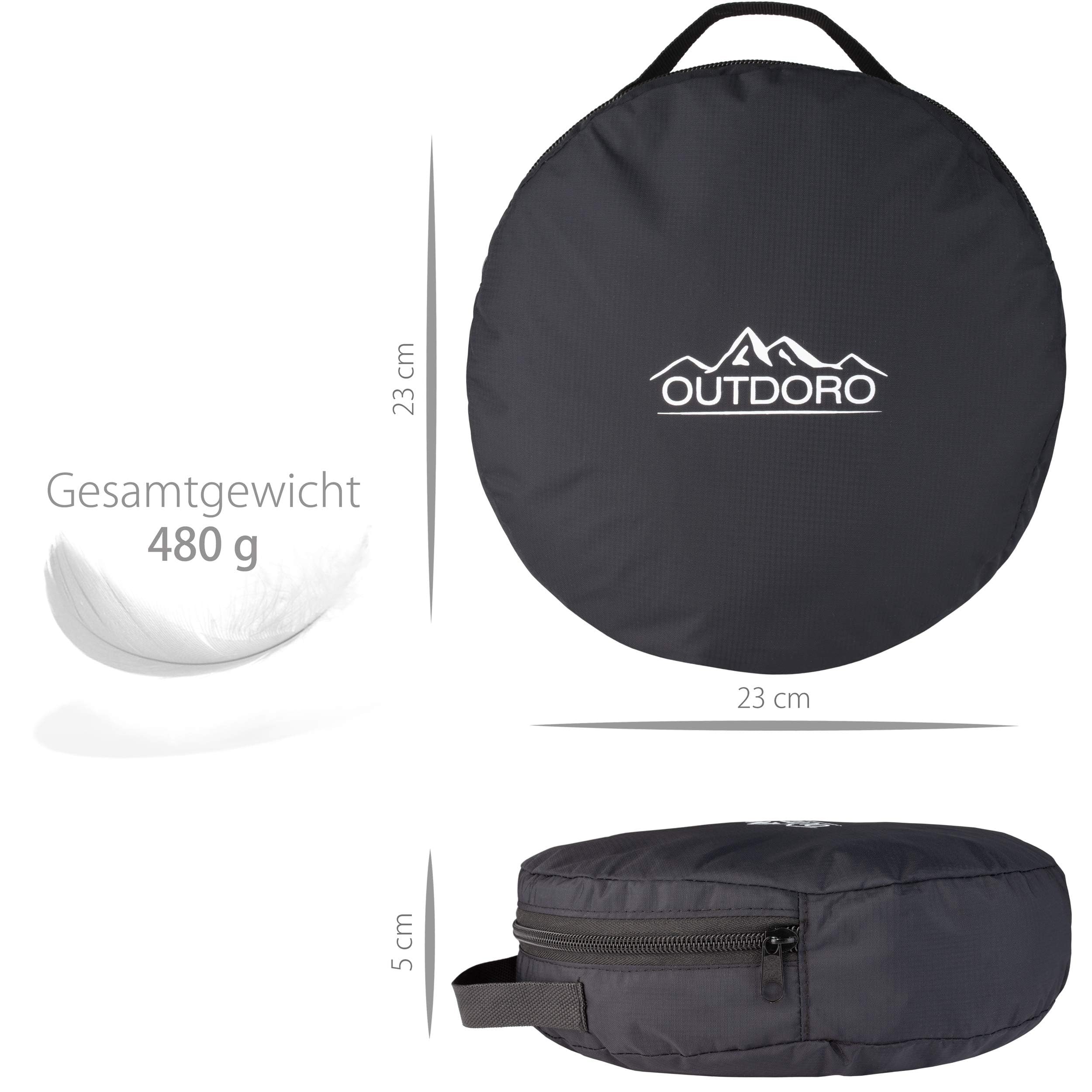 Outdoro Moskitonetz inklusive Klebehaken für Zuhause und Reisen extra-groß für Doppelbett & Einzelbett, Betthimmel
