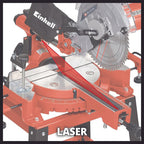 Einhell Zug-Kapp-Gehrungssäge TC-SM 2531/2 U (1900 W, max. 70 mm x 310 mm Schnitttiefe/-breite, Ø 254 mm Sägeblatt, Untergestell, neigbarer Sägekopf, Zugfunktion, Laser)