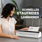 Fellowes Saturn A4 Laminiergerät fürs Büro – InstaHeat, 60 Sek. Aufwärmzeit, Staufreigabe, Auto-Abschaltung – für 80/100/125 Mikron – inkl. 10 Folien – für Zuhause & Büro