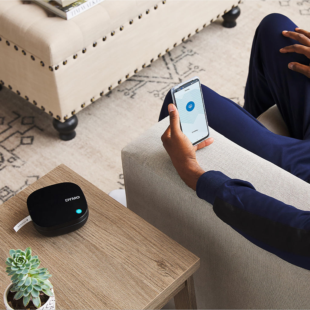 DYMO LetraTag 200B-Beschriftungsgerät mit Bluetooth | kompakter Etikettendrucker | verbindet Sich über Wireless Bluetooth-Technologie mit iOS und Android | inklusive 3 x Schriftband