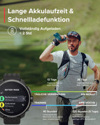 SUUNTO Race Sportuhr - Outdoor Smartwatch, 1,43" Helles AMOLED Display mit Saphirglas, Bequeme Uhrenkrone & Tasten Bedienung, Präzise Zweifrequenz GPS, Lange Akkulaufzeit, 100m Wasserdicht