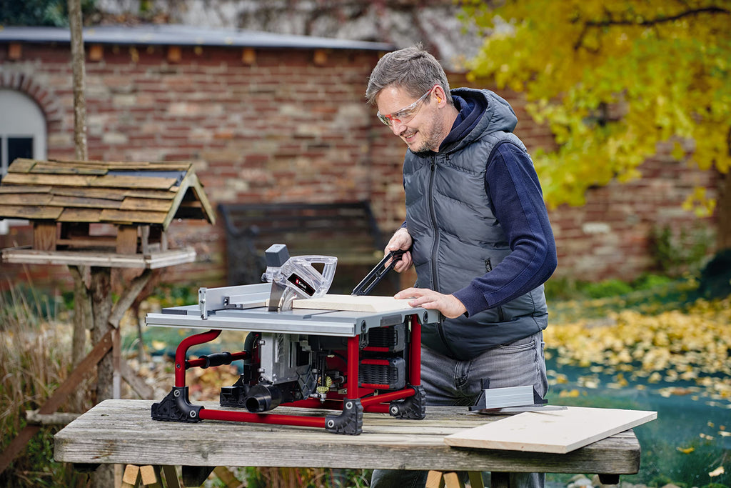 Einhell Akku-Tischkreissäge TE-TS 36/210 Li-Solo Power X-Change (36 V, 70 mm Schnitthöhe, Ø 210 mm Sägeblatt, Tischverbreiterung, Winkelanschlag, Parallelanschlag, ohne Akku)