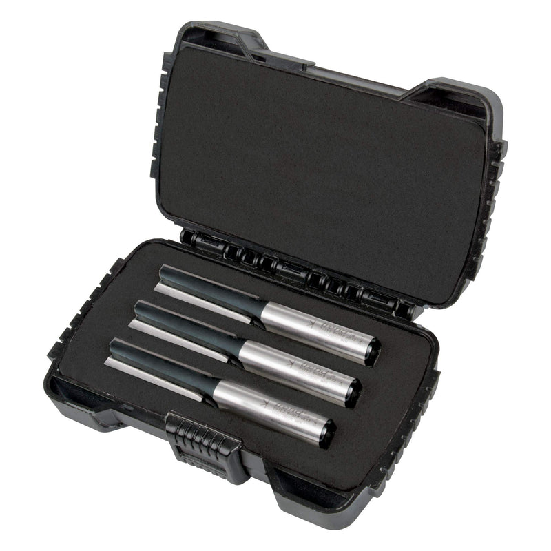 Trend Professionelles Arbeitsplatten-Fräser-Set, 1/2 Zoll Schaft, 12,7 mm Schnittdurchmesser & 50 mm Schnittlänge, Hartmetallbestückt, 3er-Pack im Koffer, KFP/1