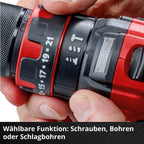 Einhell Akku-Schlagbohrschrauber TE-CD 18/44 Li-i (1x2,5Ah) Power X-Change (18 V, 44 Nm, Schlagbohrfunktion, 13 mm Metallbohrfutter, 2-Gang, inkl. 2,5 Ah Akku & Ladegerät)