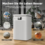 Luftentfeuchter 2.2L,Raumentfeuchter Elektrisch Entfeuchter mit LED Display,Ultra Leiser,2-12-Stunden-Timer,7 Farben Licht,Auto-Stopp & Automatisches Entfrosten,Ideal für Schlafzimmer, Badezimmer.