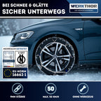 WERKTHOR Schneeketten Werkzeuglose Montage Sicherem Grip EUZulassung Für Winterfahrer
