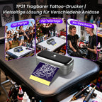 Phomemo TP31 Tattoo Drucker, Aufgerüstet Mini Tattoo Stencil Drucker 3 Zoll, Tattoodrucker mit 30pcs Papier für Anfänger, Tätowierer, Tattoo Printer Bluetooth Kompatibel mit Smartphone, Tablet